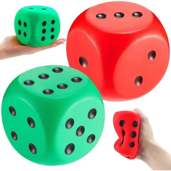 Balls Squishy Foam Dice Stress Soft Jumbo Dice Educational Learning Squeeze Anxiety Relieve Toy Gifts for Adults Kids Board Game M260613