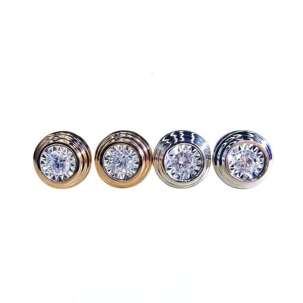 White Gold Round Crystal Rhinestones, Flat Back, Sewable, For Clothing Use, 16 Facets, Non-Hot Melt.