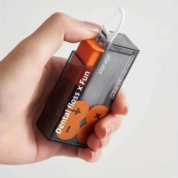 wholesale Mini Floss Box with Automatic Pop-up Toothpick Holder Portable Box Flossing Floss Stick Organizer Toothpick Dispenser Holder L260610