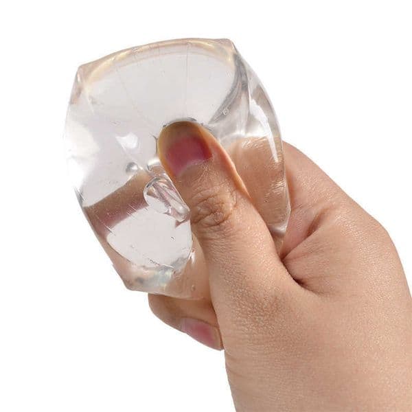 Ice Cubes Soft TPR Transparent Slow Rebound Sequins Maltose Ball Pinch Toy Stress Relief Elastic Squeezing Ball DecompressionR260612
