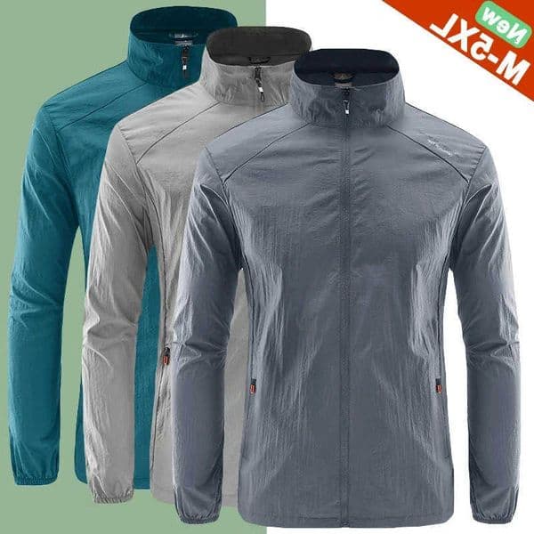 UV Protection Skin Coats UPF50 Men Big Size 8XL 7XL 6XL Summer Windbreaker Lightweight Windshield Reflective UV Blocking M260621