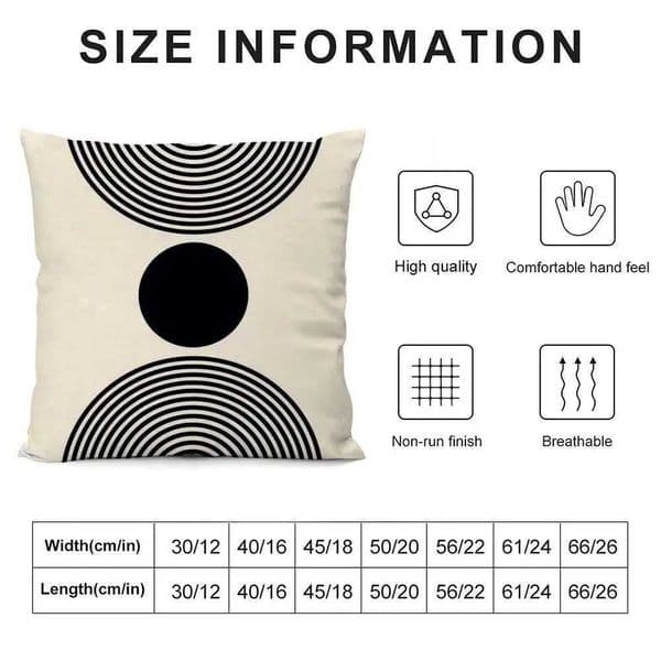 Reduced Geetry Cushion Cover Soft Plush Fabric Double-Sided Printed Sofa Cushion Cover for All Seasons He Decor Gift J260612