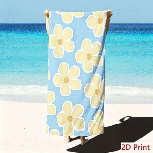 Oversized Floral Beach Towel XL Cute Flower Pool Blanket Large Bath Towels for Summer Vacation Travel Essentials Aesthetic Top 26L0612