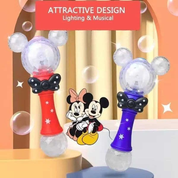 Minnie Bubble Machine Rechargeable Toys with Lighting Electric Musical Bubble Wand Toys for Boys and Girls L26061284LI