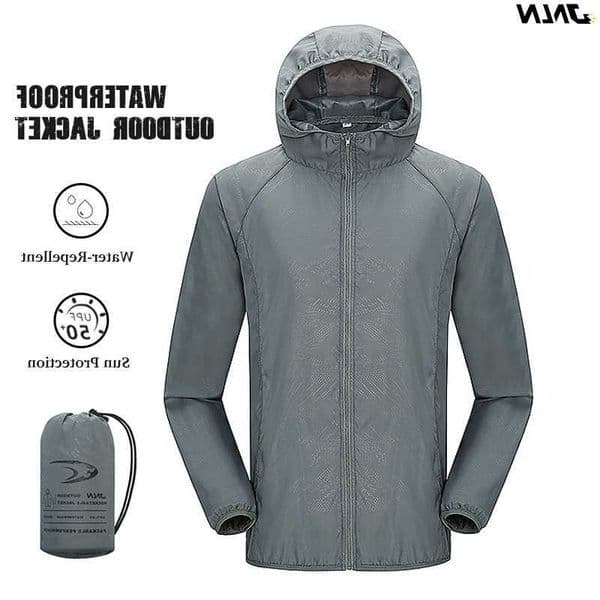 Sport Waterproof Outdoor JNLN Unisex Men Women Hiking Camping Trekking Quick Dry Windbreaker Sun-Protective Rain Coat M260612
