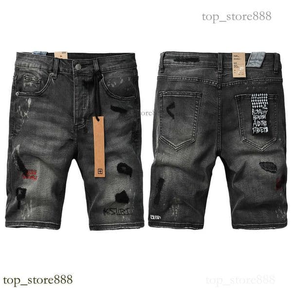 Purple Jeans Denim Short Designer Shorts Ksubi Baggy New Summer Holes High Quality Embroidered Jeans For Women Denim Cargo Men And Purples Black Ksubu Pants 5Dc
