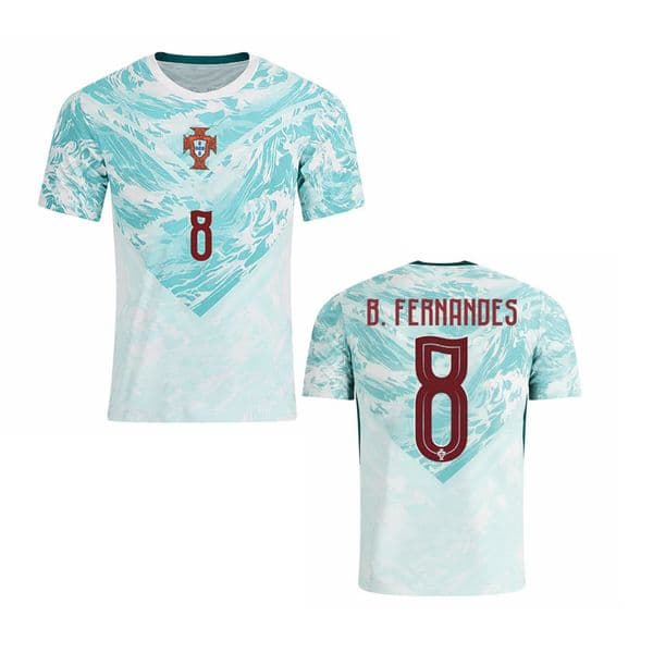 Portugal Away Jersey World Cup 2026 Bruno Fernandes 8 Boy Girl TShirt Child Kid Tops Portuguese Soccer Team T-shirt Football Stars Children Short Sleeves