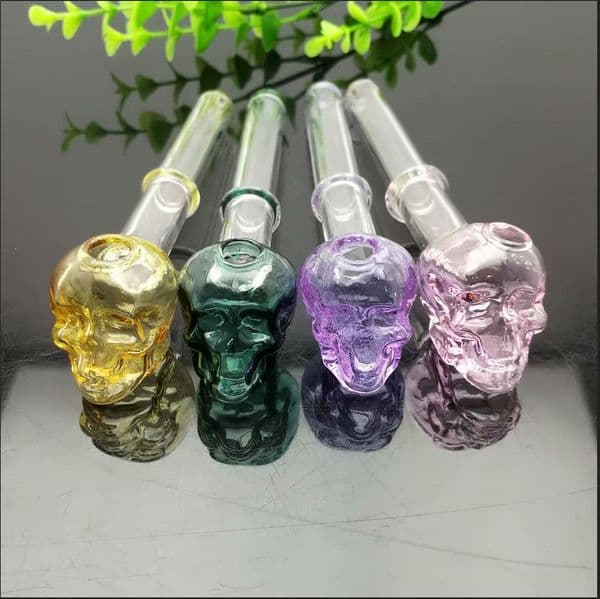 Smoking Pipes Aeecssories Glass Hookahs Bongs Colored single wheel skeleton glass smoking set