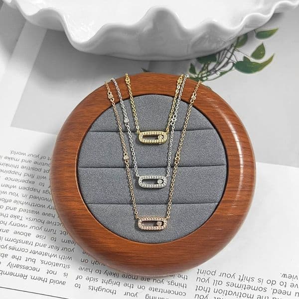Designer 18K Gold 925 Silver Plated Necklace Pendant Necklace for Men Women with Diamond Versatile Daily Wear Necklace High Qulity Jewelry Gift