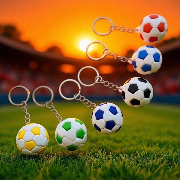 5219 Soft Rubber Football Keychain Welcoming the 2026 World Cup Small Ornament Football Keychain L260612N6M0