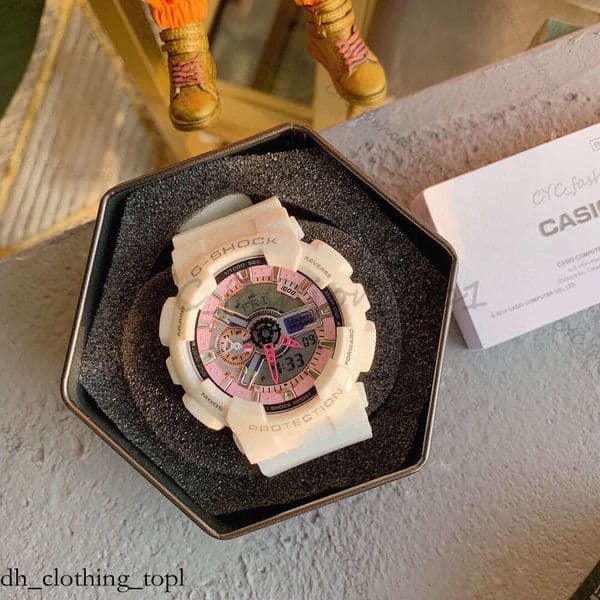 g shockwatch men designer watch Iced Out Watch Full Function Unisex Sports Digital Electronic Watch Waterproof Large Dial LED Dual Display Oak Series with box cas 0e7