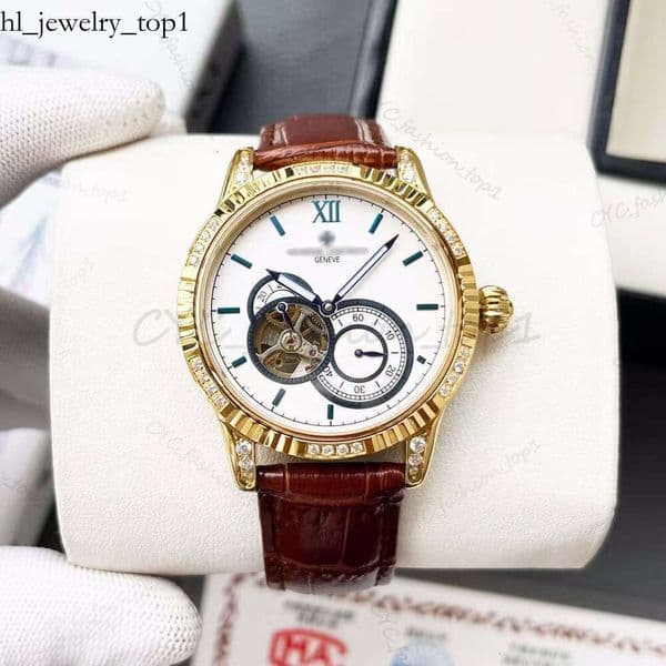 High-Quality Business Mens Vacherin Watches Leather Luxury Quartz Movement Wristwatch Fashion Casual Watch Chronograph Holiday Couple Gift Watches 3A Clock 9Ee