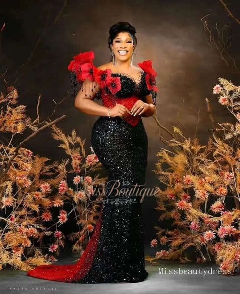 Black Sequin Mermaid Prom Dresses Beaded Evening Gowns For Formal Occasions Q612