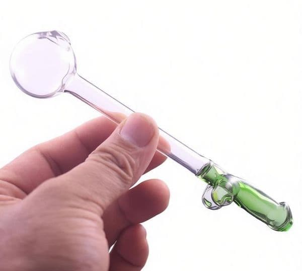 USA Popular Creative Newest Design 30mm ball Glass Oil Burner Pipes Smoking Colorful Thick heady Mouthpiece Glass hand straw Pipe
