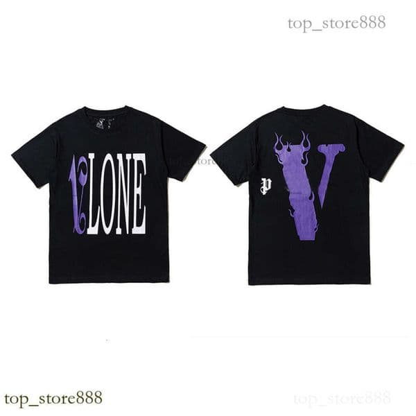 Vlonely Shirt Big V Tops Mens Designer Clothing Vlonely Tshirts Breathable Vlon Shirt Graphic Short Sleeve Crew Neck Trendy Shirts Harajuku Printed Y2k T-Shirts D39