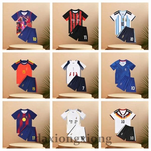 Summer Thin Breathable Kids Soccer Set Crew Neck Top+Shorts Toddler Daily Running Casual Multi Color 2 Piece Suit z1Vf#