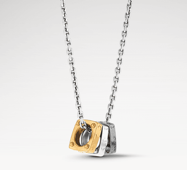 With BOX Men DICE Fashion Pendant Necklaces Gold Silver Black Pendant Fashion Silver Plated Designer Necklaces High Quality Jewelry Gift