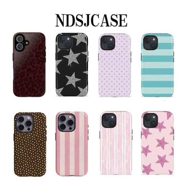 Designer Pink and White Stripes Phone Case for IPhone 17 16 15 14 13 12 11 XS XR Air Pro Max Plus Luxury Double-layer Back Cover 26L0613