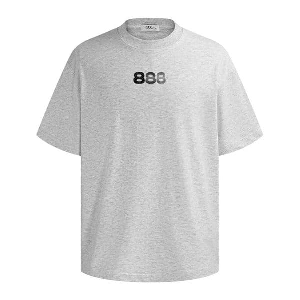 American Retro Three-Dimensional Number 8 Short-Sleeve T-Shirt Men Summer Oversize Casual Versatile Couple's Top Luxury T Shirts Trendy Tops Tees Fashion T-shirts