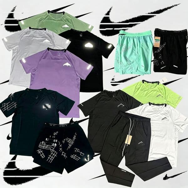 NiNk miller sets tracksuit men Phenom elite Trail Tech fleece ensemble homme t shirt Shorts Tracksuit Nktech Set Running Speed Drying Reflective Strip Sportswear0