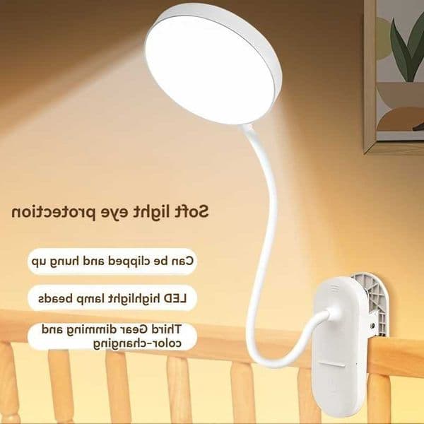 LED Book Lights Eye Portable Protection Night Light Mini 360Clip-On Desk Reading Battery Lamp Travel Bedroom M260613
