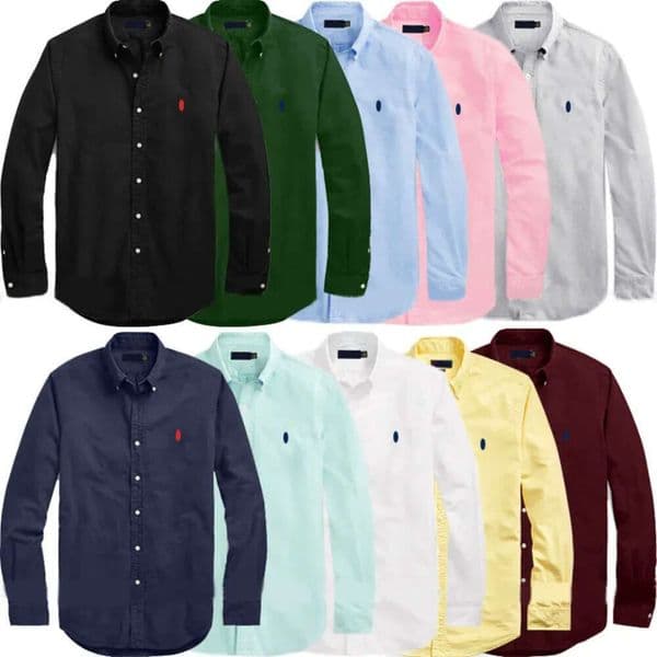Ralhplaurenzip Up Men Men's Shirt Designer T-Shirt Summer Pony Embroidery Polos Shirt Top Solid Color Shirt Ralphliauren Business Casual Oxford Textile Button 2Ac