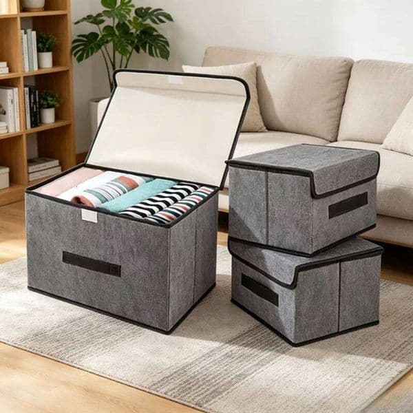 Foldable Non Woven Fabric Storage Box Multifunctional Organizer for Clothes Underwear Socks Toys Cosmetics Home Use