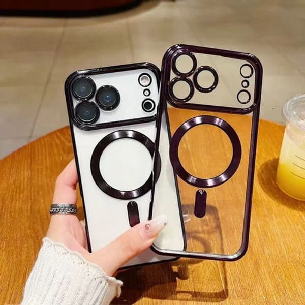 Durable Phone Case 2026 Magsafe Magnetic soft protective cover Cases Soft TPU Silicone Shockproof Cover With Camera Lens Film Protector For 16 15 14 13 12 11 5