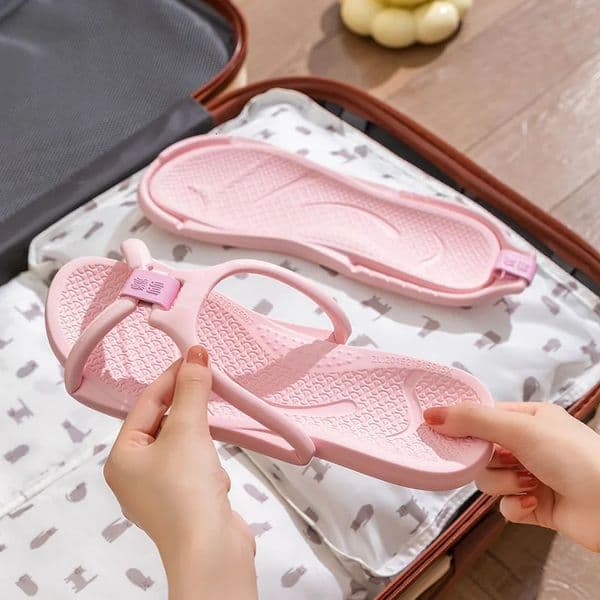 Summer Men Women EVA Slippers Foldable Travel el Couple Lightweight Flip-Flops Beach Shoes Home Outdoor Sandals Shower 260613