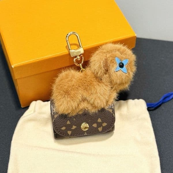 Fashion desiger 3D small dog Design AirPods Pro Second Generation AirPods 3 PRO2 3 4 Earphone Storage Bag PU Leather Snap on Design Mini Earphone Protective Cover