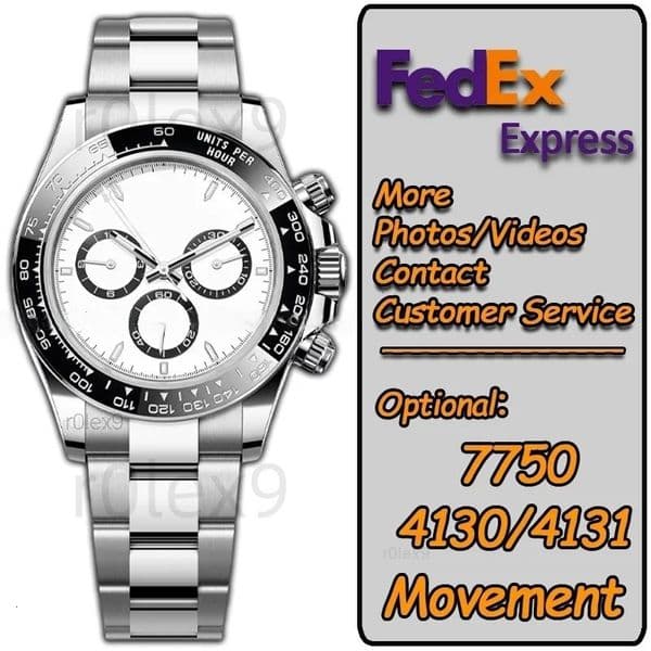 Mens Watches Men Designer Watches Top Quality Luxury Super Clean Factory Watch 40MM Automatic Chronograph Cal4131 Movement Sapphire Diving 100M Watches With