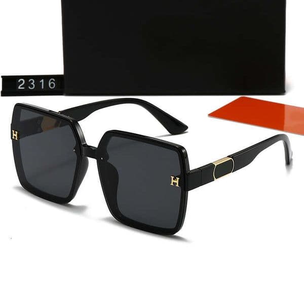 New Fashion Large Frame for Men and Women Gradient Color Women's High-end Sunglasses Simple No-makeup Glasses 2316