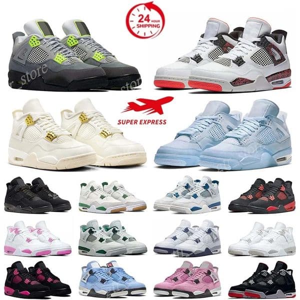 Authentic 4 SE Craft Photon Dust 4s Taupe Haze Union Off Nior University Blue Cactus Jack Sail Bred Midnight Navy Military Black Cat Thunder Red Men Basketball Shoes