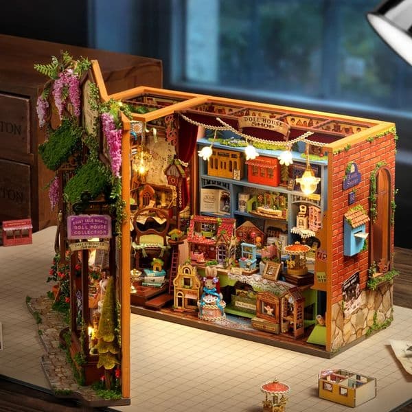 Micro house doll kit 3D puzzle assembly building model DIY handmade toy set room bedroom decoration wooden crafts Christm 260615