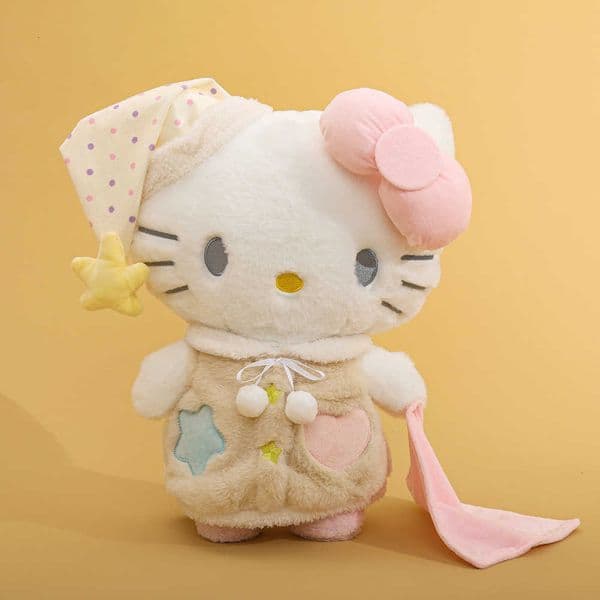 hello sweet dreams Good night kt plush toy sleeping pillow cute Hello Kitty doll gift for vending machines Y260615