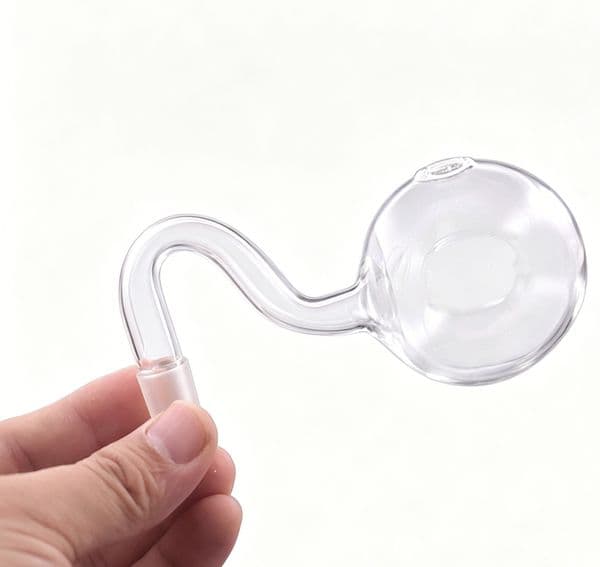 Clear Super Big 40mm Ball Jumbo glass Oil Burner Bowl 14mm Male Glass Smoking banger bowls for Water Bubbler Pipe bong hookah Curved Attachment