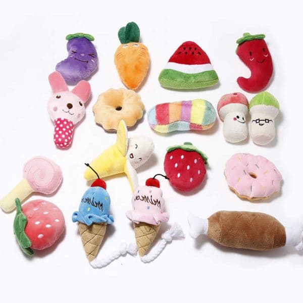 Toy Pet Toys Plush Squeaky Bite-Resistant Clean Dog Chew Puppy Training Toy Soft Banana Bone Vegetable Fruit Pet Supplies DC05 C260615