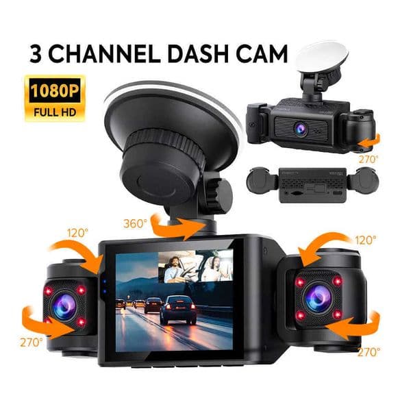 New Driving Recorder 1080P Car Camera Four Lens HD Night Vision Recorder dvrSs7 L260615 car dvr