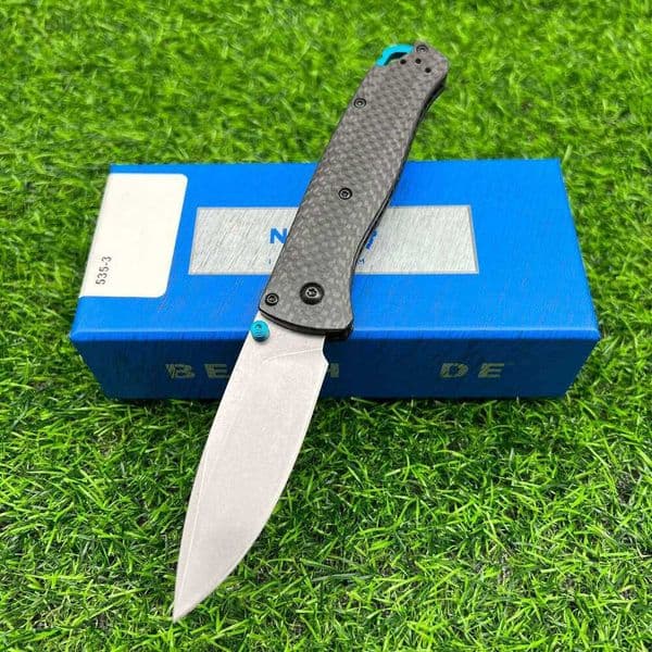Fiber 535 e CaRBon S90V Damascus Steel High-Quality Brass Ball Bearing Folding Knife Y260615