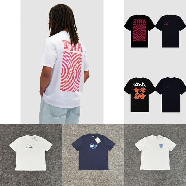 Men's T Shirts Arte Antwerp Letter Print T-shirt Elements Oversized Luxury Brand Unisex Streetwear Tops Clothing d0