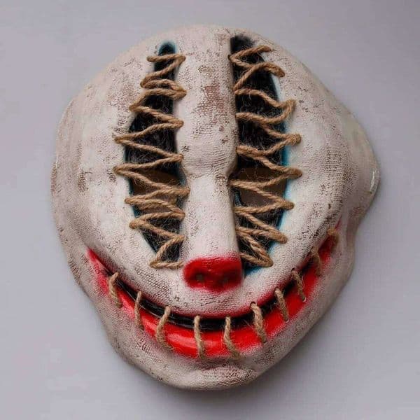 Horror Halloween Joker Skull Mask Cosplay Scary Demon Killer Sisal Rope Clown Half Face Latex Helmet Purim Party Costume Props W260613 W260615
