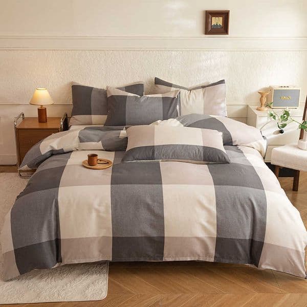 100 3pcs Cotton Bedding Set 1pc Duvet Cover and 2pcs cases Single Double Large Quilt Cover soft and New high quality D260615