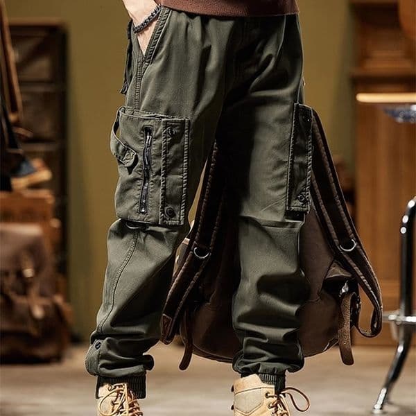 Multipockets Ribbons Bandage Tactical Techwear Cargo Pants Mens Harajuku Punk Hip Hop Joggers Pantalons Casual Streetwear w260612