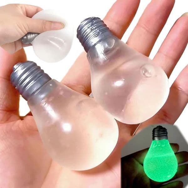 Squishy Light Bulb Maltose Luminous Squeeze Toy Slow Rebound Sensory Fidget Anxiety Relief Novelty Funny Decompression Gift 260615