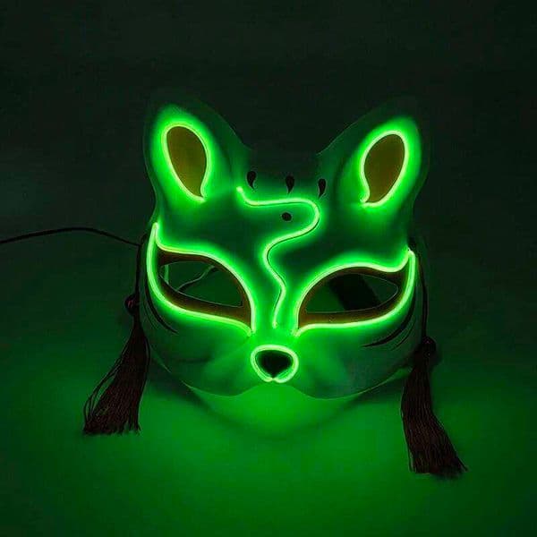 Luminous 10 Colors For Choice Cute Cat Fox Disguise Fashion Full Face Mask Flashing On Dark Night W260613 W260615