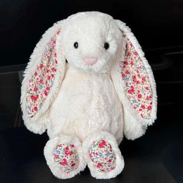 Collection Cherry Blossom Ear White Lop Pink Floral Bunny Plush Toy Childrens Gift Cute Doll ZFGB