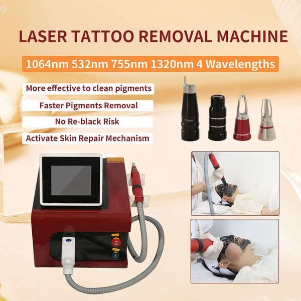 Ace Non-Invasive Nd Yag Picosecond Tattoo Removal Eyebrows Eyeline Washing Desktop Acne Scar Treatment 4 Wavelength Pico Skin Beauty Instrument