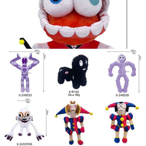 Amazing Hot The Circus Digital Clown Rabbit P Dolls Periphery Stuffed Toys Kids Adults Gift J2605 Y260616