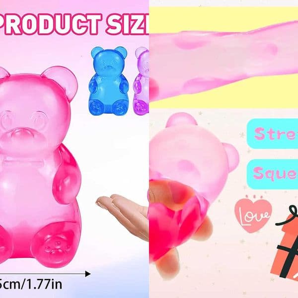 Pinch Little Bear Stress Maltose Relief Ball Stress Relief Toy Pinch Music Stress Relief Tool Slow Rebound L260616