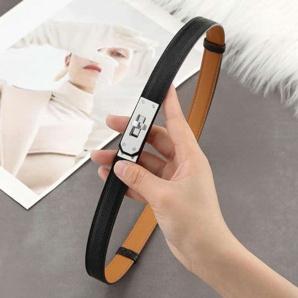 Kelly Belt For Womens Casual Dress Wear Belts High Quality Genuine Leather Versatile Coat Dress Waist Cinching Slim Style Kelly Suit Trend Kelly Buckle Belts 336